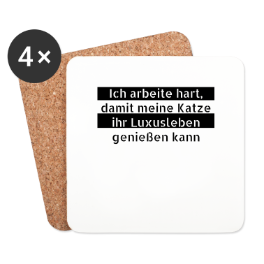 Katzen Untersetzer - katze - Luxusleben einer Katze