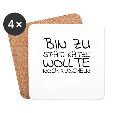 Katzen Untersetzer - katze - Katze wollte kuscheln
