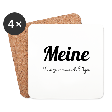 Katzen Untersetzer - katze - meine Katze kann auch Tiger