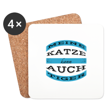 Katzen Untersetzer - katze - meine Katze kann auch Tiger