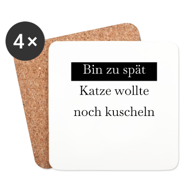Katzen Untersetzer - katze - Katze wollte kuscheln