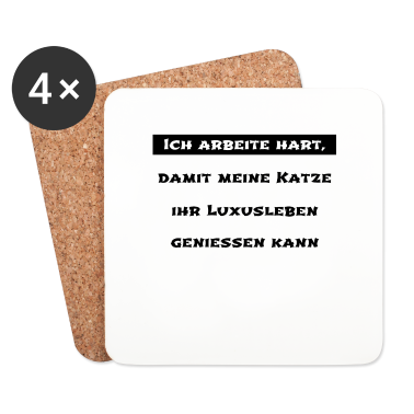Katzen Untersetzer - katze - Luxusleben einer Katze