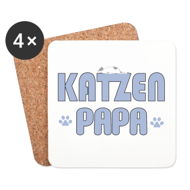 Katzen Untersetzer - Katzen Katze Papa