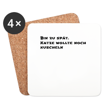 Katzen Untersetzer - katze - Katze wollte kuscheln