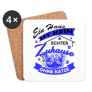 Katzen Untersetzer - Katzen Katze Spruch