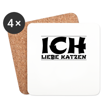 Katzen Untersetzer - katze - Ich liebe Katzen