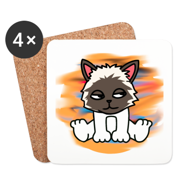 Katzen Untersetzer - Katze Katzen Tiere