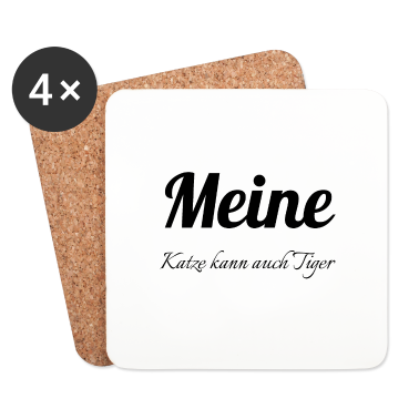 Katzen Untersetzer - katze - meine Katze kann auch Tiger