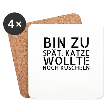 Katzen Untersetzer - katze - Katze wollte kuscheln