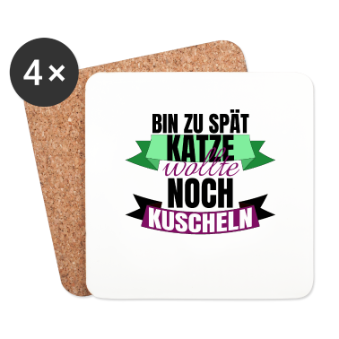 Katzen Untersetzer - katze - Katze wollte kuscheln