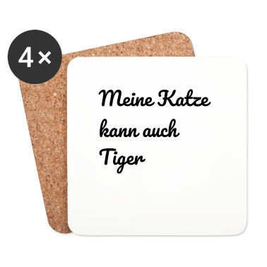 Katzen Untersetzer - katze - meine Katze kann auch Tiger