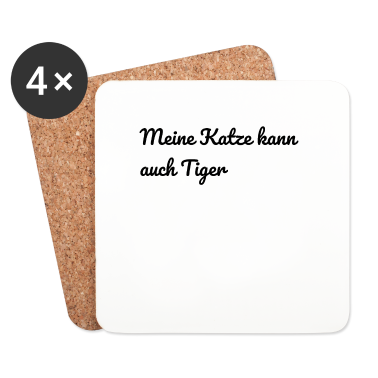 Katzen Untersetzer - katze - meine Katze kann auch Tiger