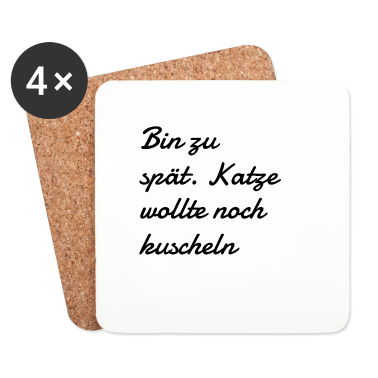 Katzen Untersetzer - katze - Katze wollte kuscheln
