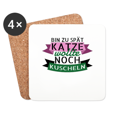 Katzen Untersetzer - katze - Katze wollte kuscheln