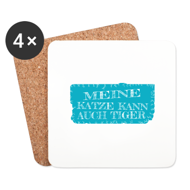 Katzen Untersetzer - katze - meine Katze kann auch Tiger