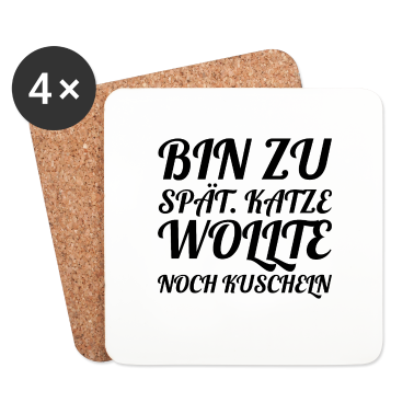 Katzen Untersetzer - katze - Katze wollte kuscheln