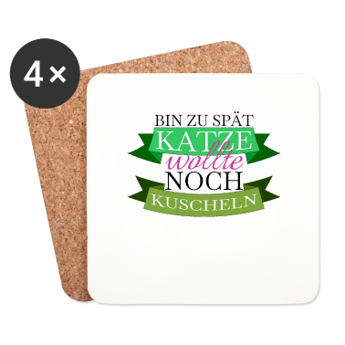 Katzen Untersetzer - katze - Katze wollte kuscheln