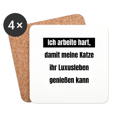 Katzen Untersetzer - katze - Luxusleben einer Katze
