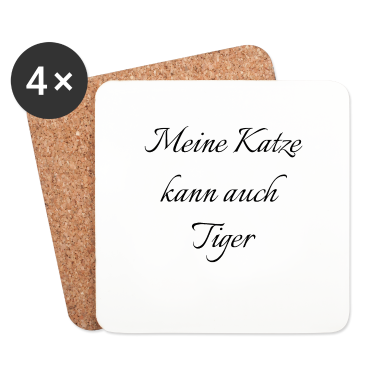 Katzen Untersetzer - katze - meine Katze kann auch Tiger