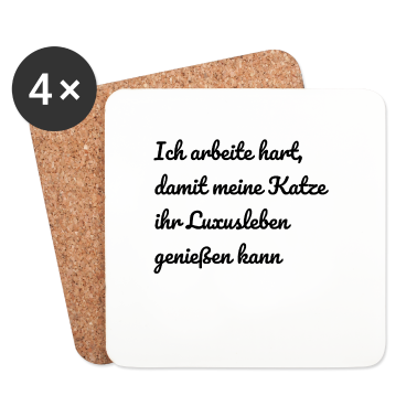 Katzen Untersetzer - katze - Luxusleben einer Katze
