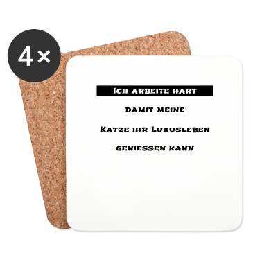 Katzen Untersetzer - katze - Luxusleben einer Katze