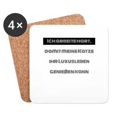 Katzen Untersetzer - katze - Luxusleben einer Katze