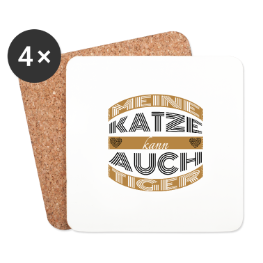 Katzen Untersetzer - katze - meine Katze kann auch Tiger