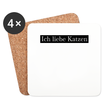 Katzen Untersetzer - katze - Ich liebe Katzen
