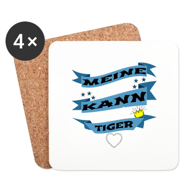 Katzen Untersetzer - katze - meine Katze kann auch Tiger