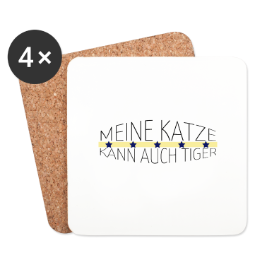 Katzen Untersetzer - katze - meine Katze kann auch Tiger