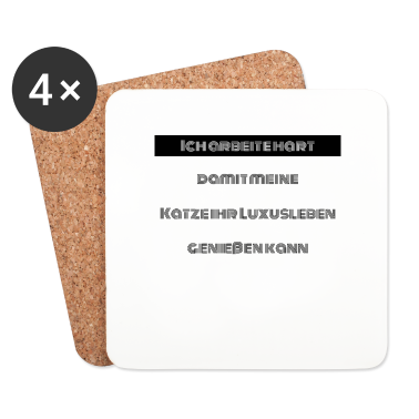 Katzen Untersetzer - katze - Luxusleben einer Katze