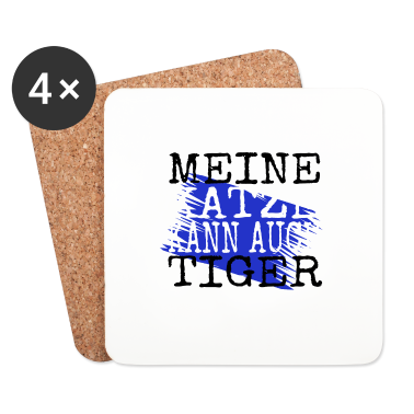 Katzen Untersetzer - katze - meine Katze kann auch Tiger