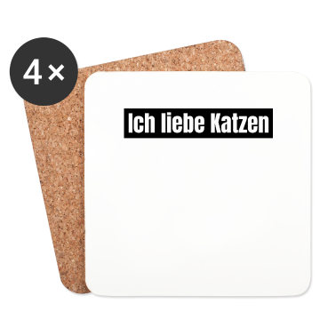 Katzen Untersetzer - katze - Ich liebe Katzen