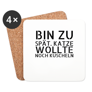 Katzen Untersetzer - katze - Katze wollte kuscheln