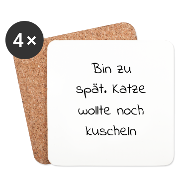Katzen Untersetzer - katze - Katze wollte kuscheln