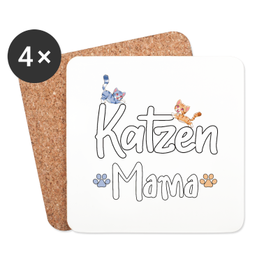 Katzen Untersetzer - Katze Katzen Mama
