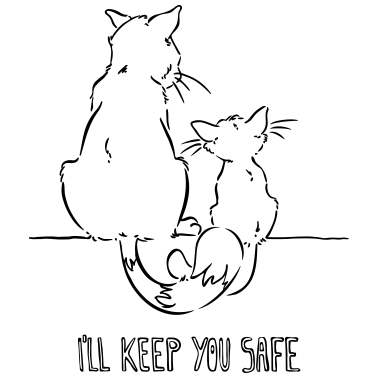 Motiv Katze und Kätzchen I'll keep you safe