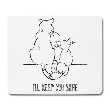 Katzen Mousepad - Katze und Kätzchen I'll keep you safe
