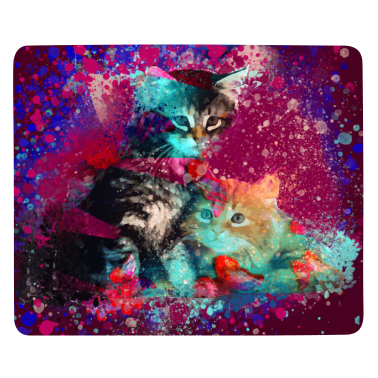 Motiv katzen, bunt, Malerei, aquarell,graffiti, kätzchen