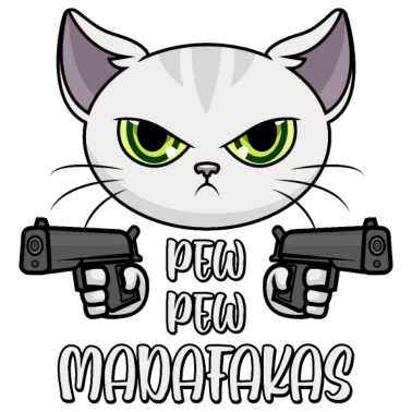 Motiv Pew Pew Madafakas Katze