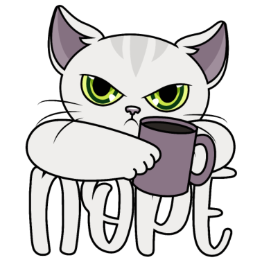 Motiv Nope Katze Kaffee