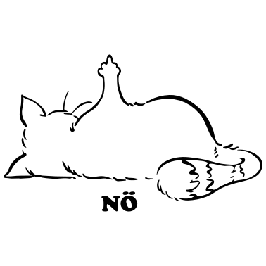 Motiv Katze Nö, Nein, No...Mittelfinger