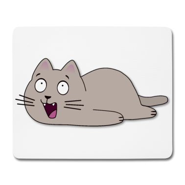 Katzen Mousepad - Überraschte Katze