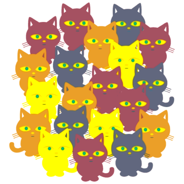 Motiv Katzen, nichts als Katzen