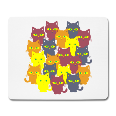 Katzen Mousepad - Katzen, nichts als Katzen