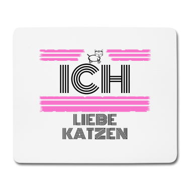 Katzen Mousepad - katze - Ich liebe Katzen