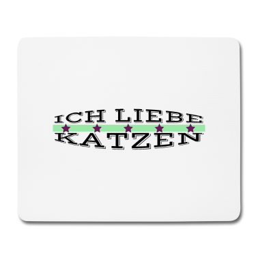 Katzen Mousepad - katze - Ich liebe Katzen