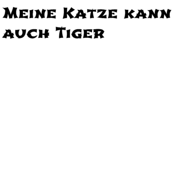 Motiv katze - meine Katze kann auch Tiger