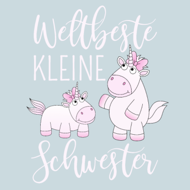 Motiv Weltbeste Kleine Schwester Einhorn rosa Geschwiste
