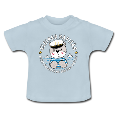 Geschenk Geburt Baby T-Shirt - Baby - kleiner Kapitän, Geschenk zur Geburt